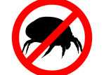 The illustration of a prohibition sign for house dust mites